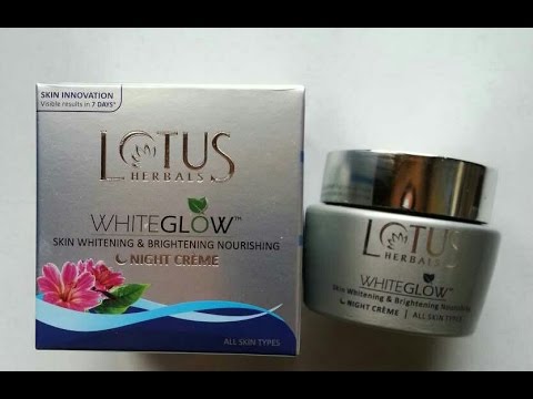 lotus white glow night cream review