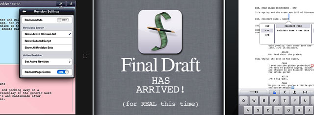 final draft writer ipad review