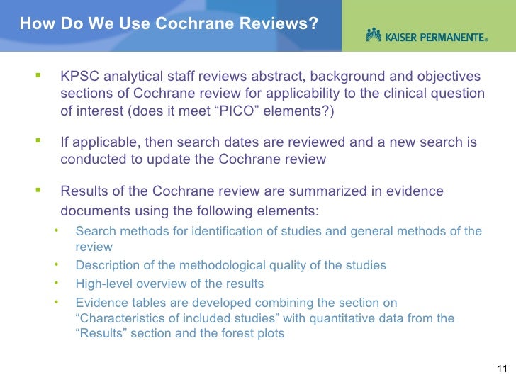 how to do a systematic review cochrane