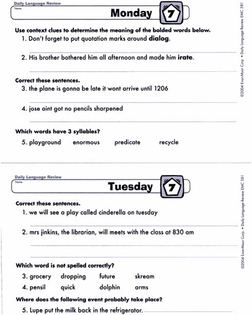 daily language review grade 2 pdf