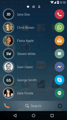 contacts phone dialer drupe review