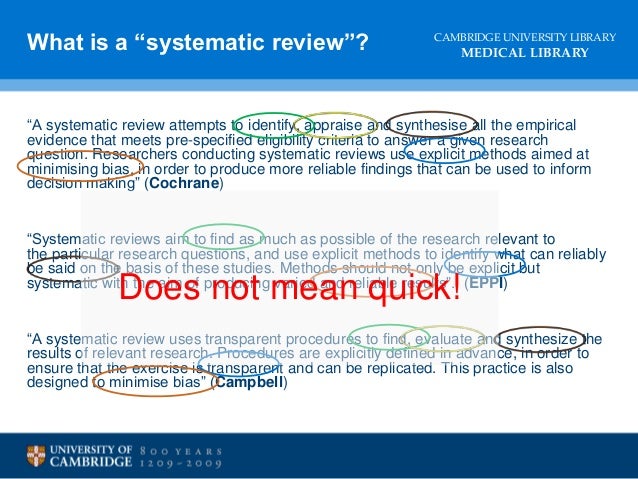 how to do a systematic review cochrane