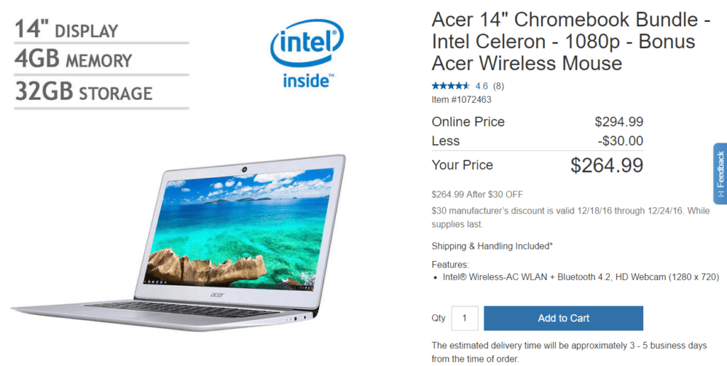 acer 14 chromebook costco review