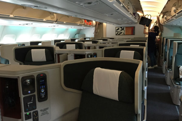 cathay pacific a330 300 business class review