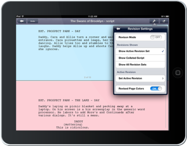 final draft writer ipad review