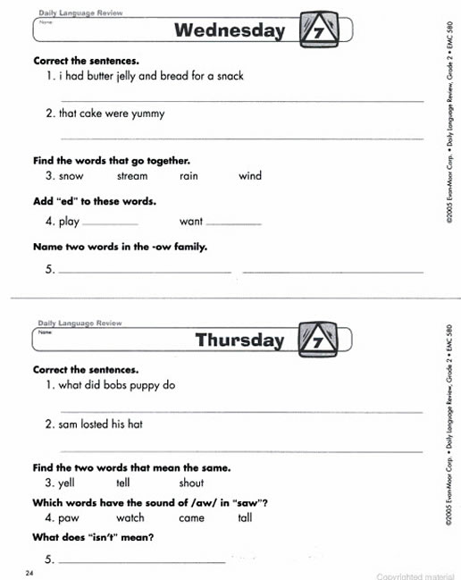 daily language review grade 5