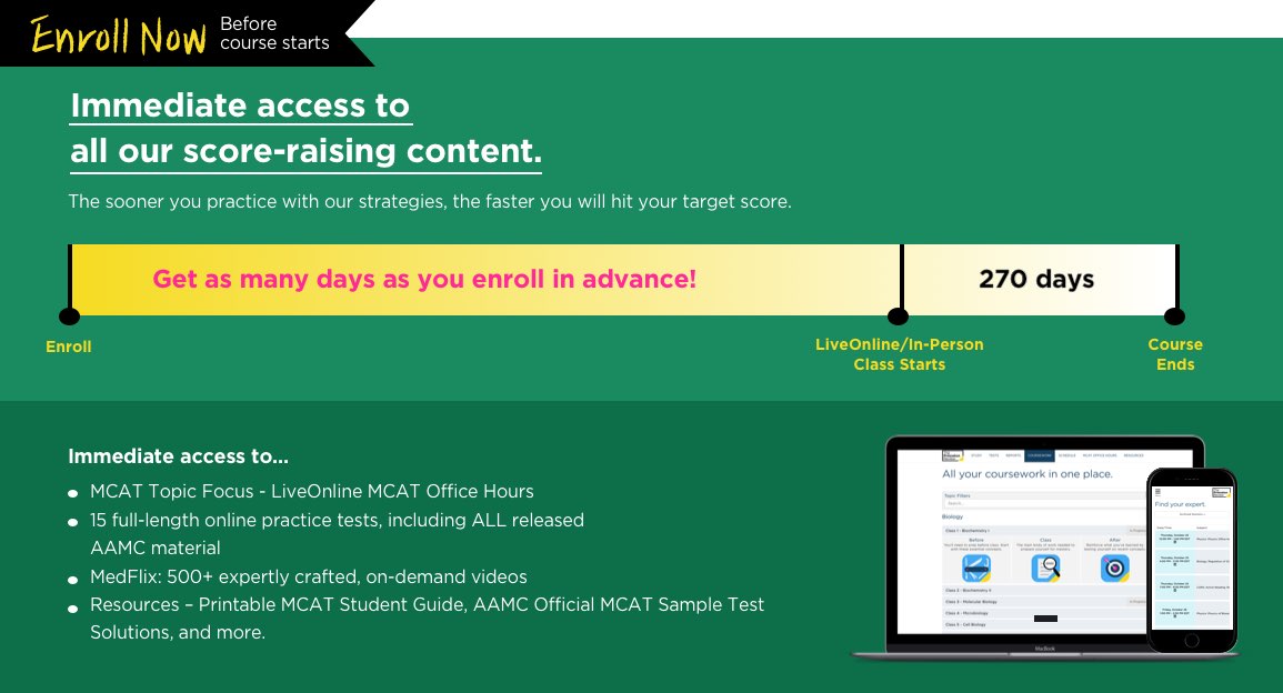 princeton review mcat course schedule